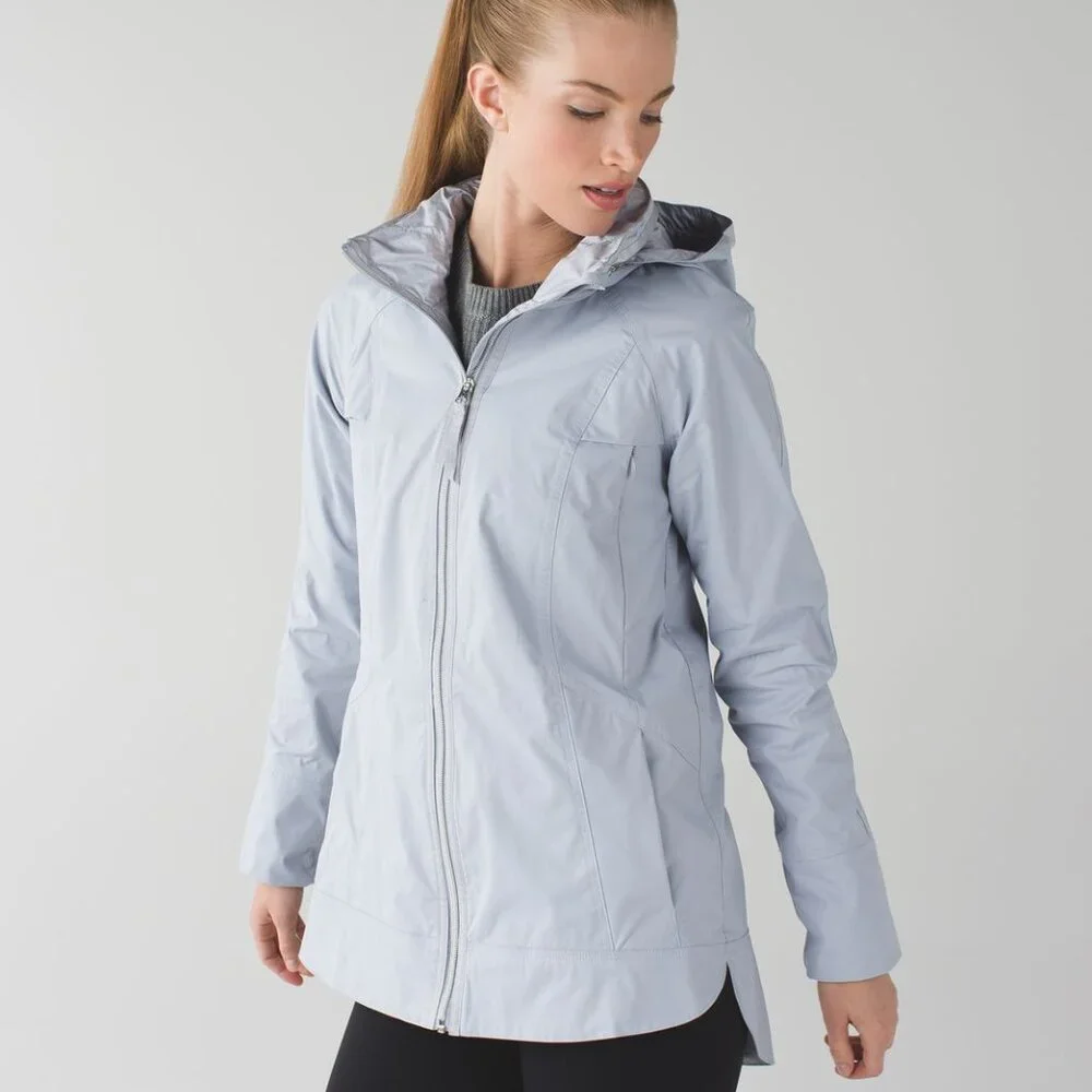 Lululemon‎ Women's Lavender Fo Drizzle Fox Tunic Rain Windbreaker Jacket Size 6